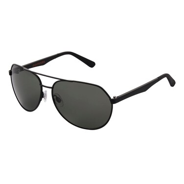 Dockers Men's Crew Sunglasses Aviator, Black, 61 mm