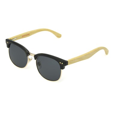 Dockers Men's Tatum Sunglasses Club, Black and Bamboo, 52mm