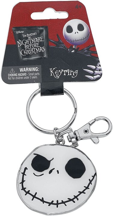 Disney Nightmare Before Christmas Good Day and Bad Day Color Pewter Keyring