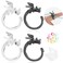 4PCS Dragon Crochet Tension Rings and 10PCS Metal Spiral Stitch Markers for Knitting with Storage Box Adjustable Dragon Yarn Ring