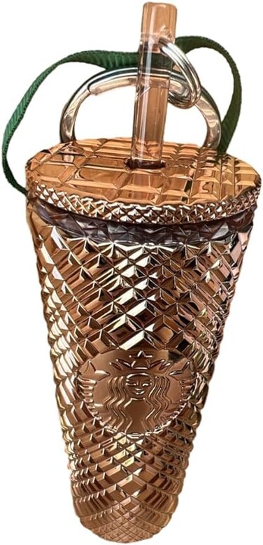 Starbucks Metallic Rose gold Jewel Keychain 2023