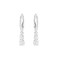 Swarovski Stilla Attract Trilogy Drop Pierced Earrings with White Crystals on a Rhodium Plated Setting with Hinged Closure