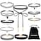 PAXCOO 10PCS Black Velvet Choker Necklaces with A Stroage Bag for Women