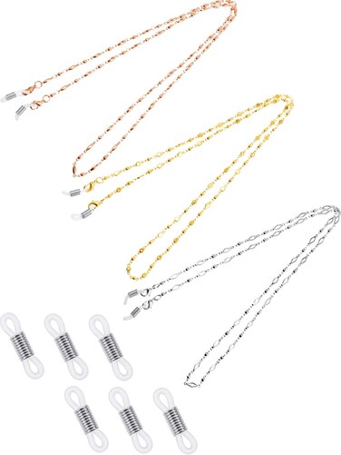 Tatuo 3 Pcs Eyeglass Chains for Women Stylish Glasses Strap Glasses Chain Eye Glasses Holders Around Neck for Sunglasses Gift