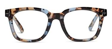 Peepers by PeeperSpecs Women's to The Max Square Light Blocking Reading Glasses, Blue Quartz, 49 + 1.5
