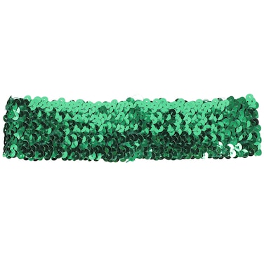 Beaupretty Sequin Headband Elastic Sparkly Headband Glitter Head Band Fashion Sports Hairband Bling Hairband for Women Girls Green