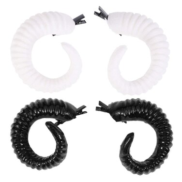 Beaupretty 2 Pairs Devil Horn Hair Clips Gothic Devil Horns Hairpins Sheep Horns Hair Barettes Horns Headband Halloween Cosplay Costume Party Hair Accessories