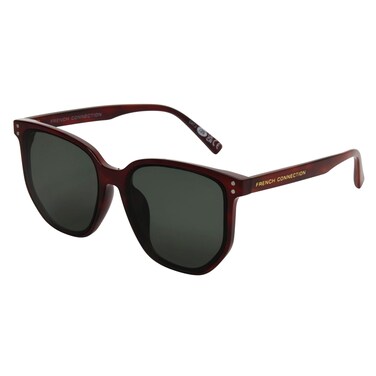 French Connection Women's Nellie Sunglasses Geo, Brown, 59mm