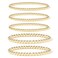 Badu Gold Bead Bracelet for Women 14K Gold Plated Bead Ball Bracelet Stretchable Elastic Hypoallergenic Bohemian Stackable Bracelet