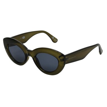 French Connection Women's Pixie Sunglasses Oval, Green, 49mm