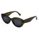 French Connection Women's Pixie Sunglasses Oval, Green, 49mm