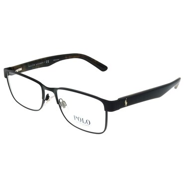 POLO RALPH LAUREN PH 1157 9038 Matte Black Metal Rectangle Eyeglasses 53mm