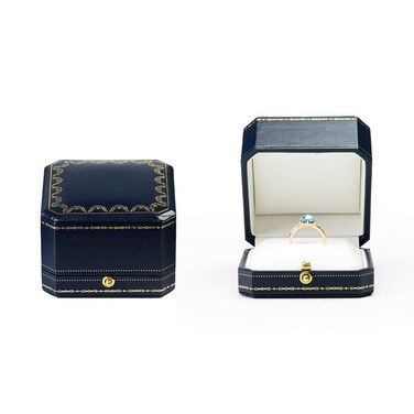 Oirlv Noble Engagement Ring Box Jewelry Gift Case Octagonal Ring Bearer Box