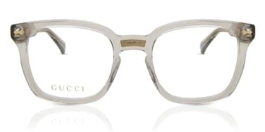 Gucci Rectangular Eyeglasses GG0184O 005 Transparent Gray 50mm 0184