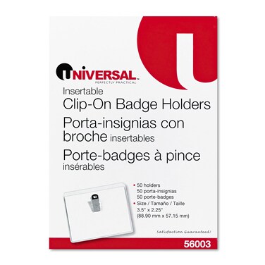 Clip-On Badge Holder, Top, 2.25x3.5, PK50