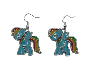 Little Pony Rainbow Dash Charm French Wire Earrings
