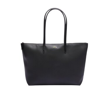 Lacoste Women's L.12.12 Concept Vertical Shopping Tote Bag, Black, One Size