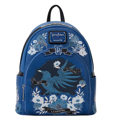 Loungefly Harry Potter Ravenclaw House Floral Tattoo Mini Backpack
