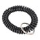 Universal UNV56050 Wrist Coil Plus Plastic Key Ring - Black (6/Pack)