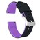 BARTON WATCH BANDS 22mm Black/Purple - Elite Silicone Watch Bands - Quick Release