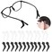 HKIDEE Eyeglass Ear Grip, Anti - Slip Comfortable Silicone Elastic Eyeglasses Retainers For Sunglasses Reading Glasses Eyewear, Sport Eyeglass Strap, 12 Pairs