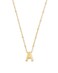 Kendra Scott Letter A Pendant Necklace for Women, Fashion Jewelry, 14k Gold-Plated Brass, Gold Metal, Letter A