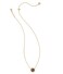 Kendra Scott Basketball 14k Gold-Plated Short Pendant Necklace in Orange Goldstone, Fashion Jewelry for Women