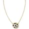 Kendra Scott Soccer 14k Gold-Plated Short Pendant Necklace in Ivory Mother of Pearl, Fashion Jewelry for Women