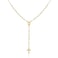 Barzel 18K Gold Plated Virgin Mary Rosary Bead Cross Necklace - Made In Brazil (18 Inches)
