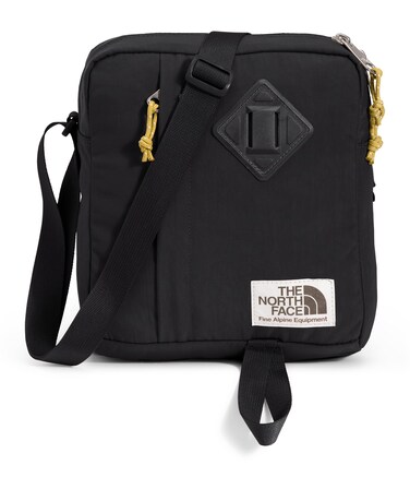 THE NORTH FACE Berkeley Crossbody Bag - PFAS Free, TNF Black/Mineral Gold-NPF, One Size