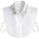 Joyci New Arrival Diamond Pearl False Collar PeterPan Fake Collar Half Shirt Dickey (White)