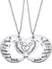 Tatuo 2 Pcs Necklace Pendant for Grandmother Granddaughter I Love You to the Moon Jewelry for Women(Silver,Grandmother Granddaughter)