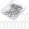 Tatuo 60 Pieces High Temperature Nichrome Wire Jump Rings, 21 Gauge with a Plastic Storage Box, U Hanger Hooks for Pendant, Ceramic Ornaments, Fusing in Glass, Hobbyists DIY Pendant