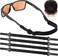 KSACLE Adjustable Glasses Strap - Upgrade 4 Pack No Tail Eyeglass Straps, Universal Fit Rope Eyewear Retainer, Sport Unisex Sunglass Retainer Holder Strap (Black,13 inch)