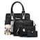 Women's Fashion Handbags Tote Bags Shoulder Bag Top Handle Satchel Purse Set 4pcs