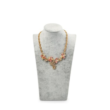 Oirlv Velvet 3-Dimensional Jewelry Stand Necklace Pendant Chain Jewelry Bust Display Holder/necklace bust (H:11.42")