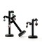 Oirlv 3 Premium Leather Earring Display Stand Showcase Earring Organizer Holder (Black)