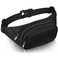 Large Fanny Pack for Women Men - Syican Waist bag with 3-Zipper Pockets, Gifts for Enjoy Sports Traveling Workout Casual Hands-Free crossbody bags Fits MAX 7.9'' iPad &amp; 6.6'' Phone Black