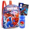 Marvel Spiderman Mini Backpack For Boys, Kids - 4 Pc Bundle With 11" Spiderman School Bag For Kids, Water Pouch, Stickers, And More   Spiderman Preschool Supplies