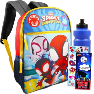 Spidey and His Amazing Friends 16" Backpack, Water Bottle, Stickers, More