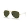 Ray-Ban RB3025 AVIATOR LARGE METAL W3234 55M Gold/Crystal Lens Gray Green Sunglasses For Men For Women + BUNDLE with Designer iWear Kit