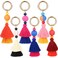 Tatuo 6 Pieces Handmade Bohemian Tassel Keychain Tassels Bag Key Chain Charm Handbags Pendant Key Chain Rings(Color Set 1)