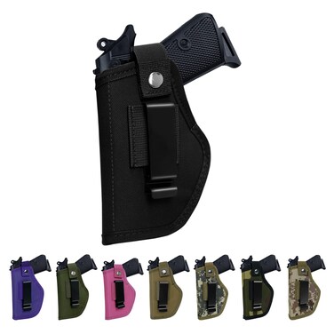 Universal Gun Holsters for Men Women, IWB/OWB 9mm Holsters for Pistols Right Left, 380 Gun Holster, Concealed Carry Holster Fits S&amp;W M&amp;P Shield Glock 17 19 26 27 42 43 Revolver, Similar Handguns