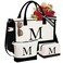 YOOLIFE 21st 30th 40th 50th 55th 60th 70th Birthday Gifts for Women - Personalized Gifts for Mom Daughter Sister Friends Her, Initial Tote Bag, Womens Monogram Tote Bag, Letter M