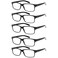 NORPERWIS Reading Glasses 5 Pairs Quality Readers Spring Hinge Glasses for Reading for Men and Women (5 Pack Black, 2.50)