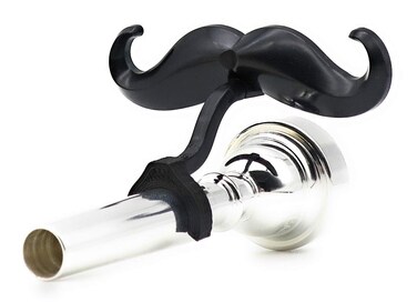 Brasstache - Clip-on Mustache for Brass Mouthpiece, Gift Accessory for Trumpet, Trombone, Tuba, French Horn, Baritone, Euphonium Players (Trumpet)