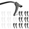SMARTTOP 16Pairs Anti-Slip Eyeglass Ear Grips Hook, Comfortable Silicone Elastic Eyeglasses Temple Tips Sleeve Holder-For Eyeglasses Sunglasses Spectacles Glasses Reading (8 Black &amp; 8 Clear)