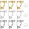 Tatuo 18 Pieces Clip-on Earrings Converter Components with Post for Non-Pierced Ears Comfort Earring Pads(Mixed Color)