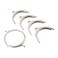 Mtsooning 5PCS Metal Purse Frames, 8.5 x 6.5cm Half Round Kiss Lock Coin Bag Clutch Clasp, Retro Silver Embossed Frame for DIY Craft Bag Handle Sewing