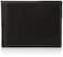 Steve Madden Men's Leather Wallet Extra Capacity Attached Flip Pockets, Black/Antique, One Size